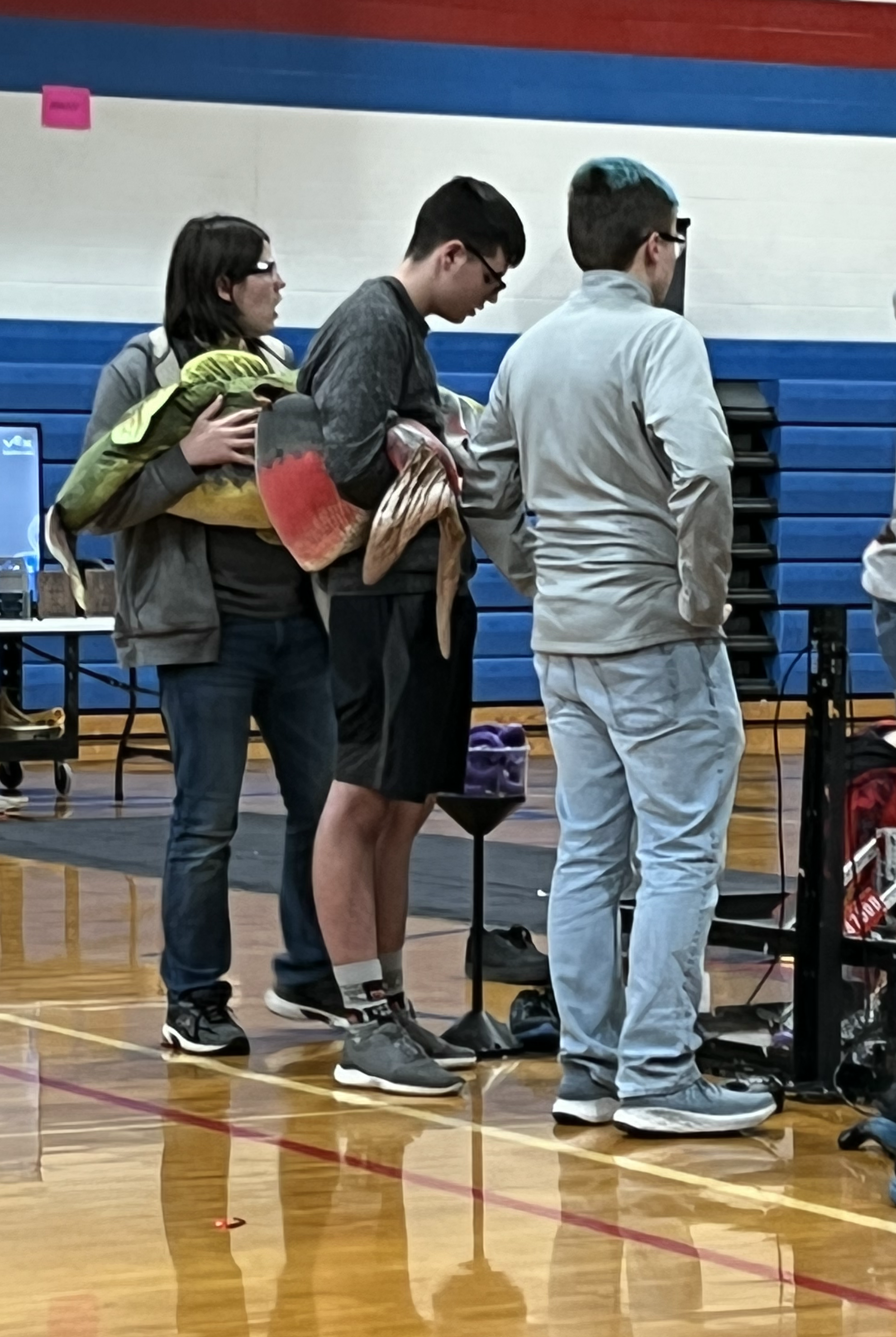 The B team competes in their quarterfinal match