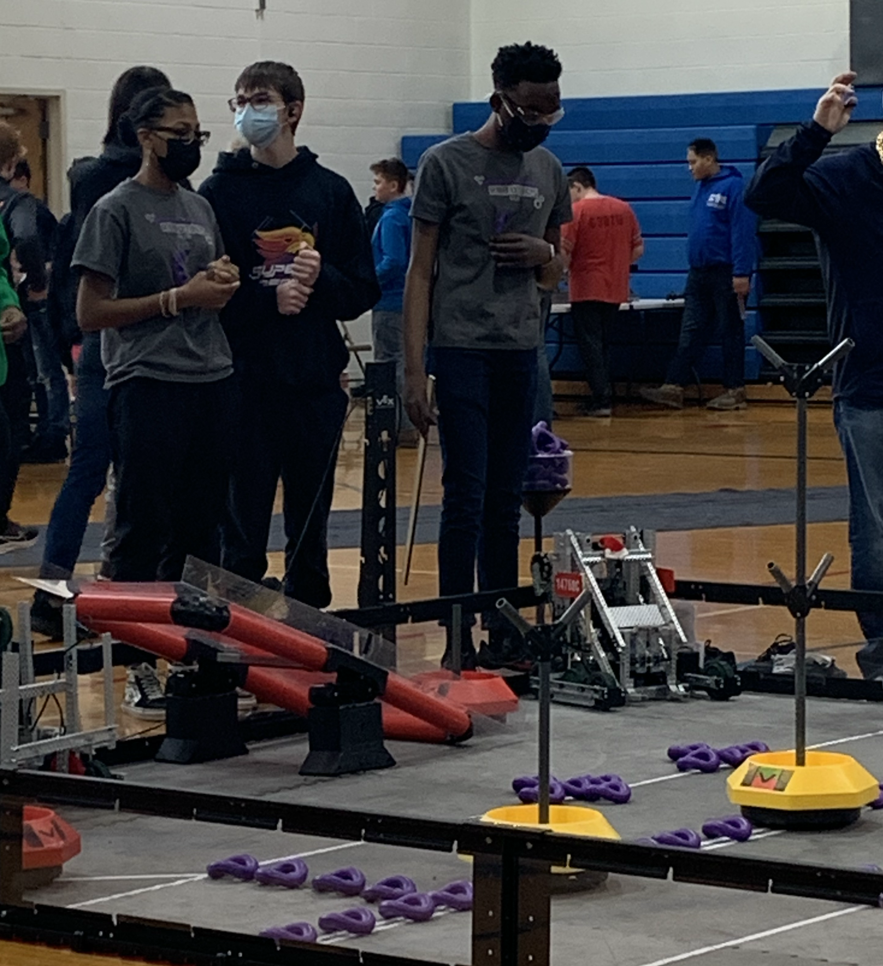 The team gets ready to compete